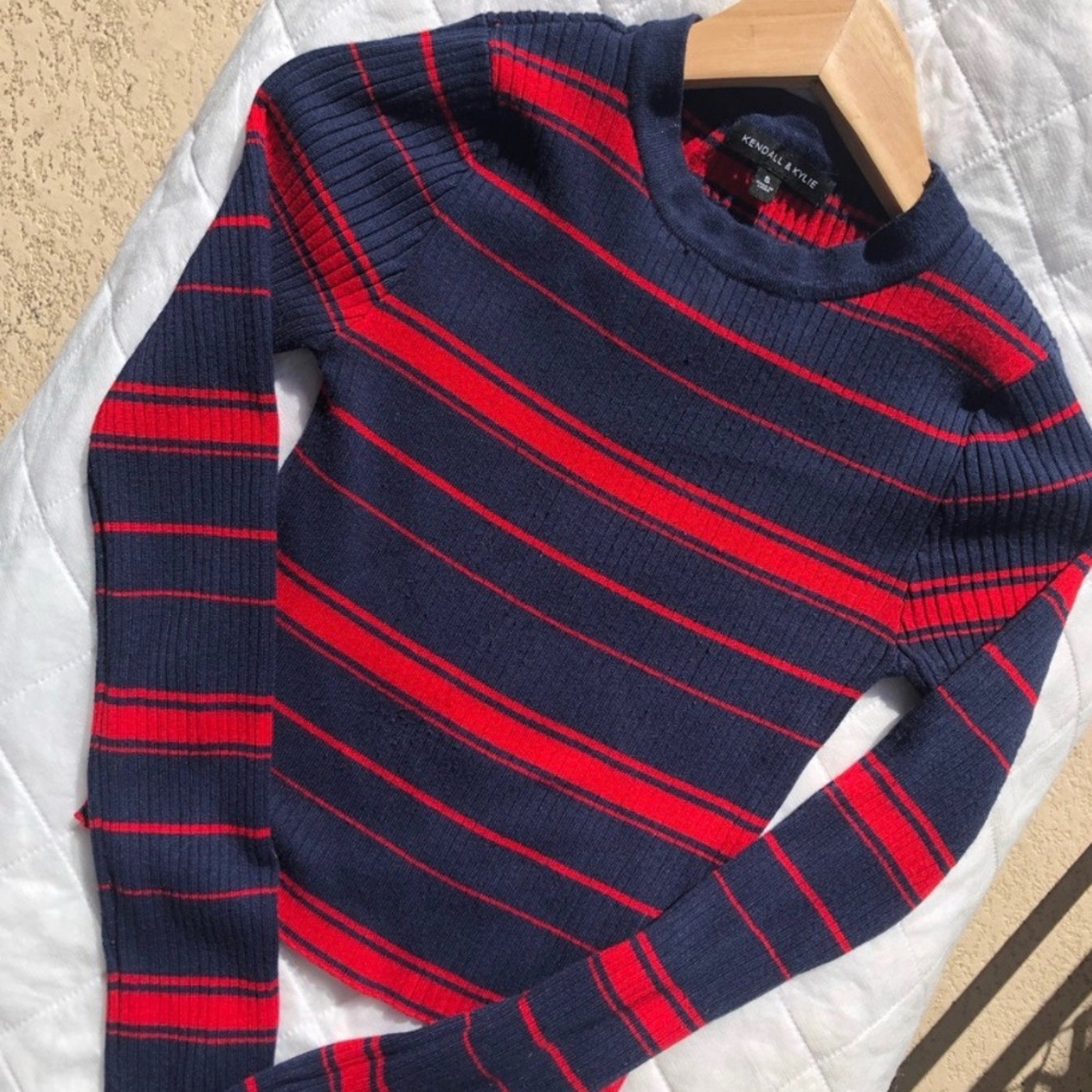 Kendall + Kylie | Striped Long Sleeve Shirt